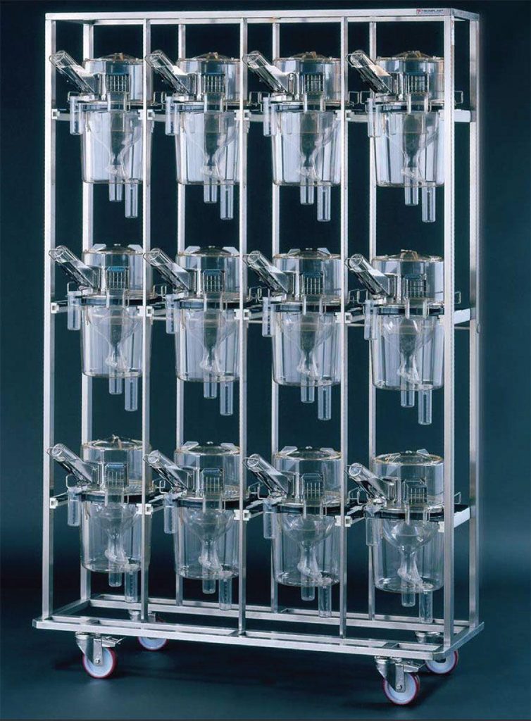 voorbeeld van een metabolismekooi voor muizen.